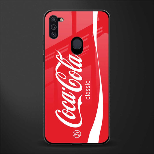 coca cola classic glass case for samsung galaxy m11 image