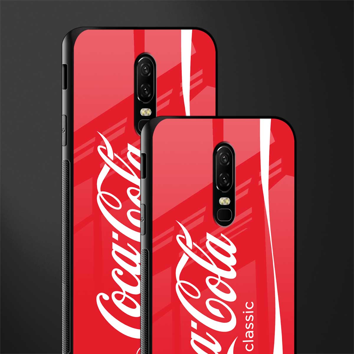 coca cola classic glass case for oneplus 6 image-2