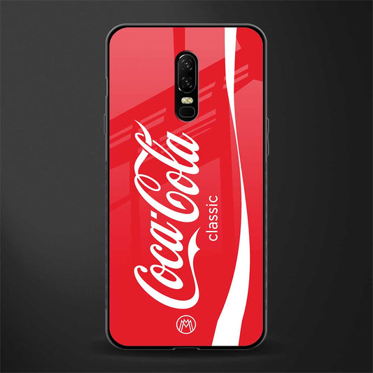 coca cola classic glass case for oneplus 6 image