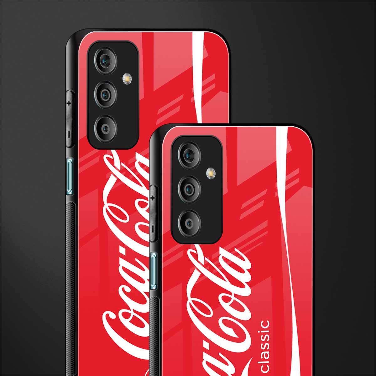 coca cola classic back phone cover | glass case for samsung galaxy f23 5g