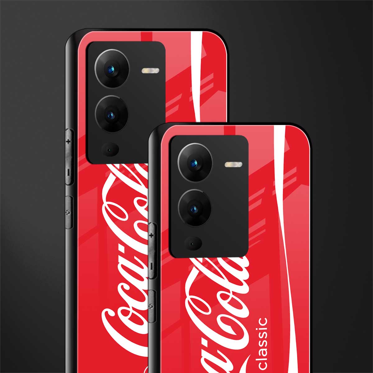 coca cola classic back phone cover | glass case for vivo v25 pro 5g