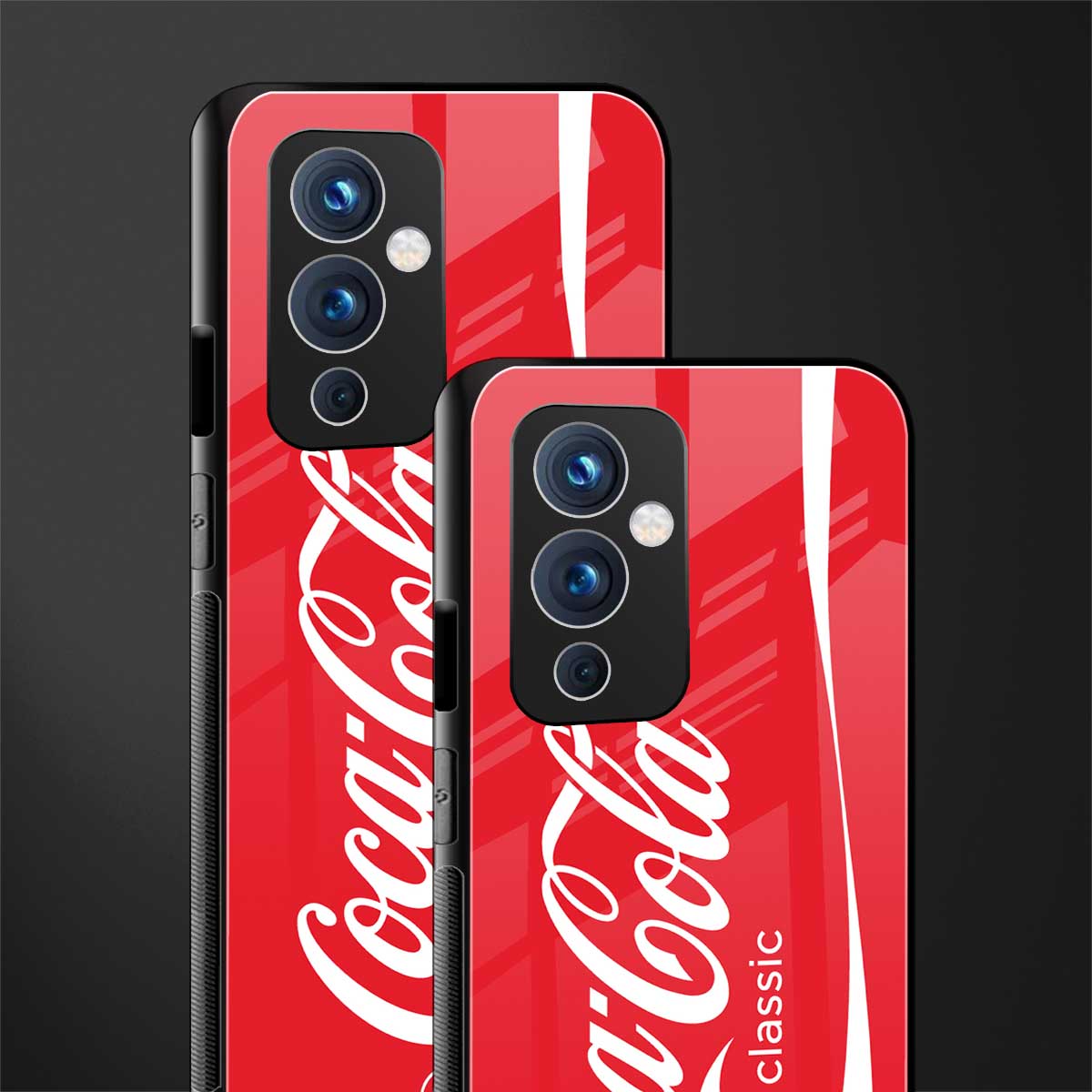 coca cola classic back phone cover | glass case for oneplus 9