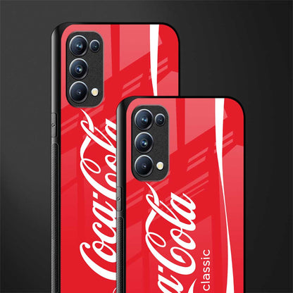 coca cola classic back phone cover | glass case for oppo reno 5