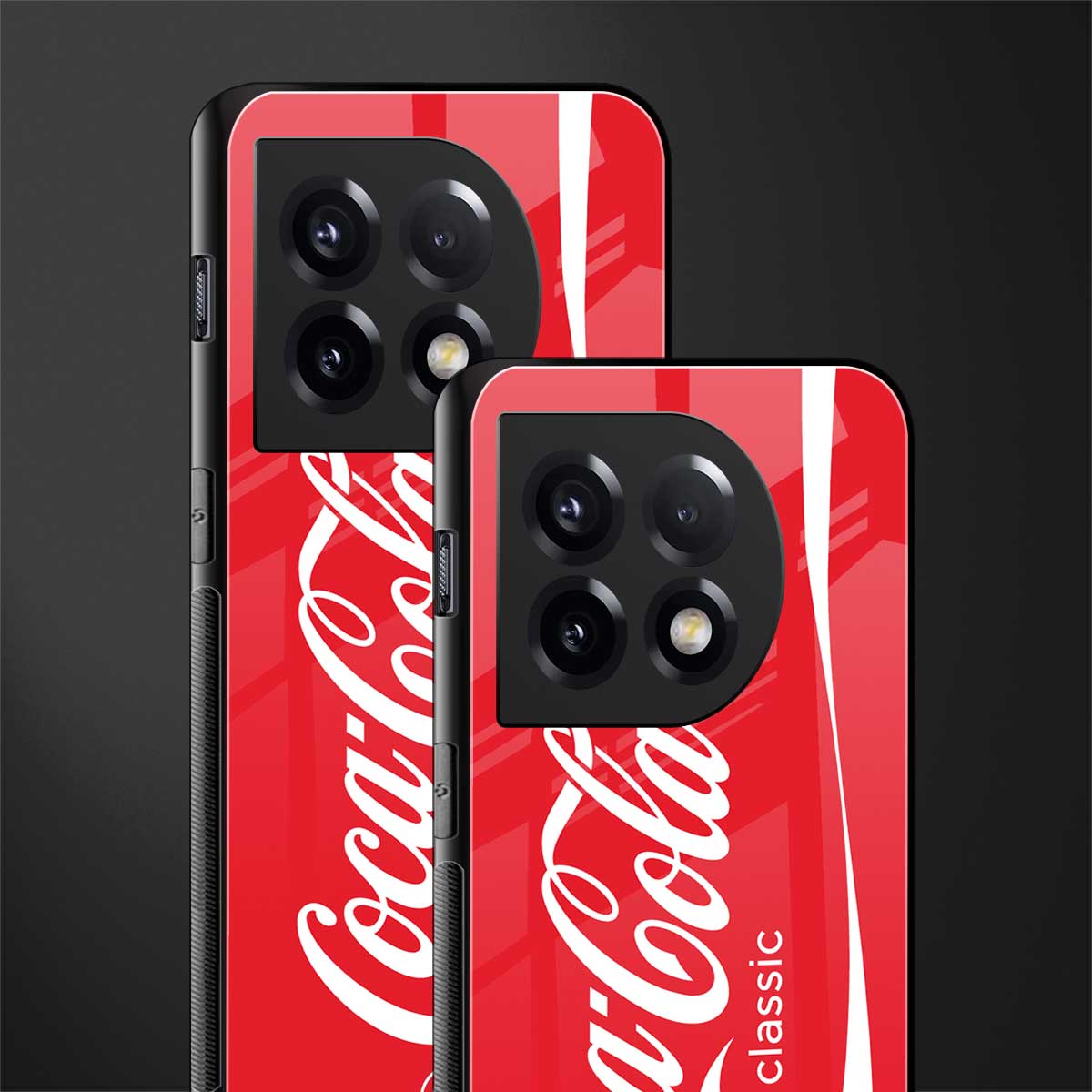 coca cola classic back phone cover | glass case for oneplus 11