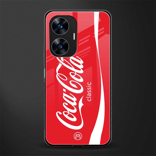 coca cola classic back phone cover | glass case for realme c55