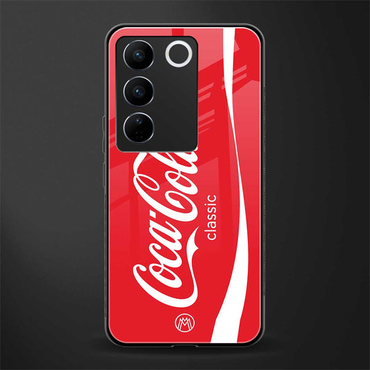 coca cola classic back phone cover | glass case for vivo v27 pro 5g