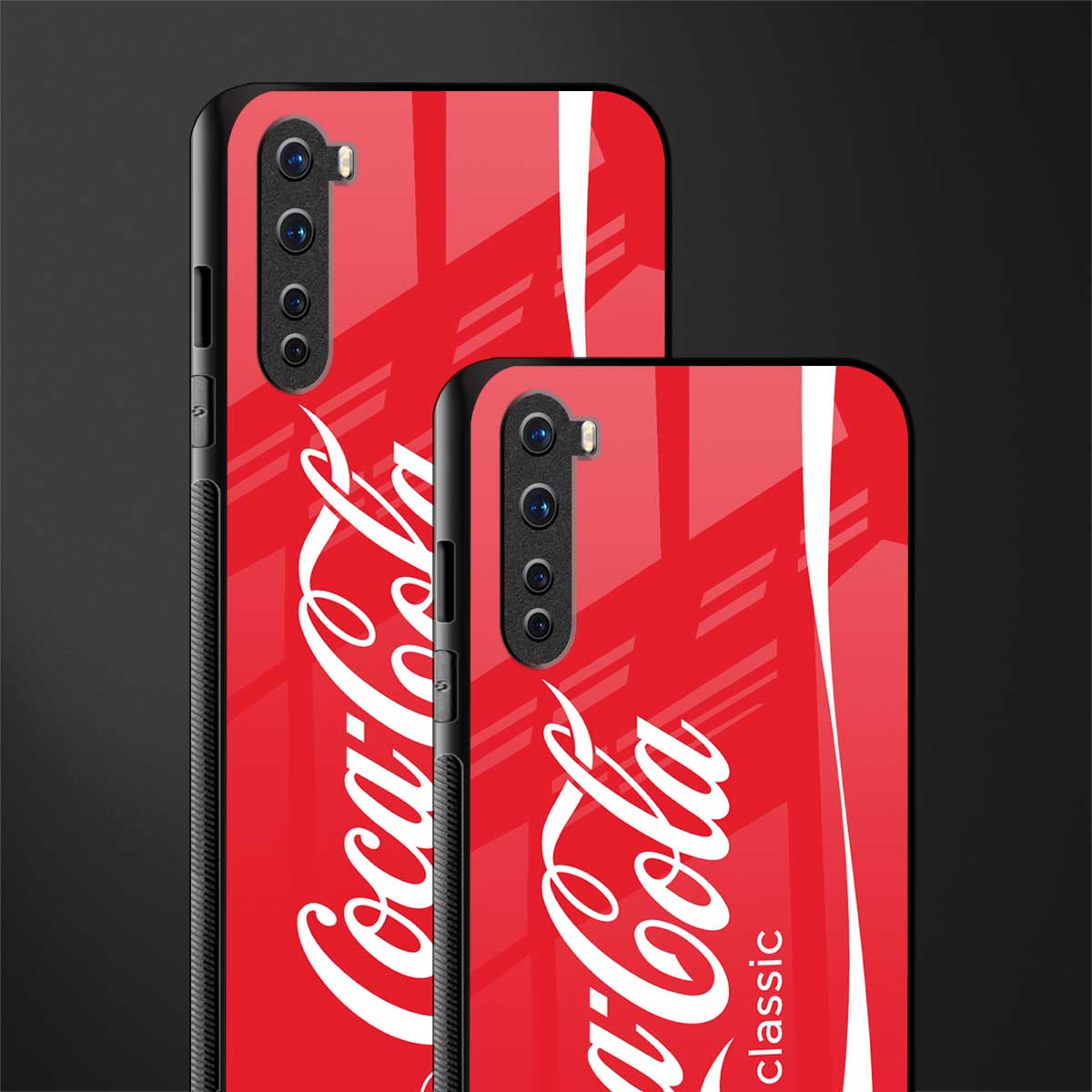 coca cola classic glass case for oneplus nord ac2001 image-2