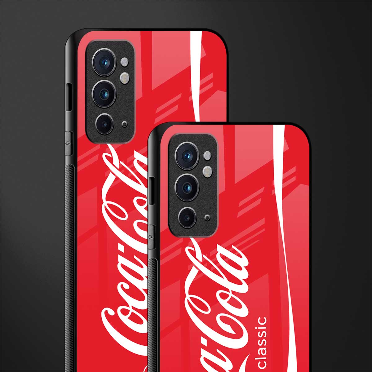 coca cola classic glass case for oneplus 9rt image-2