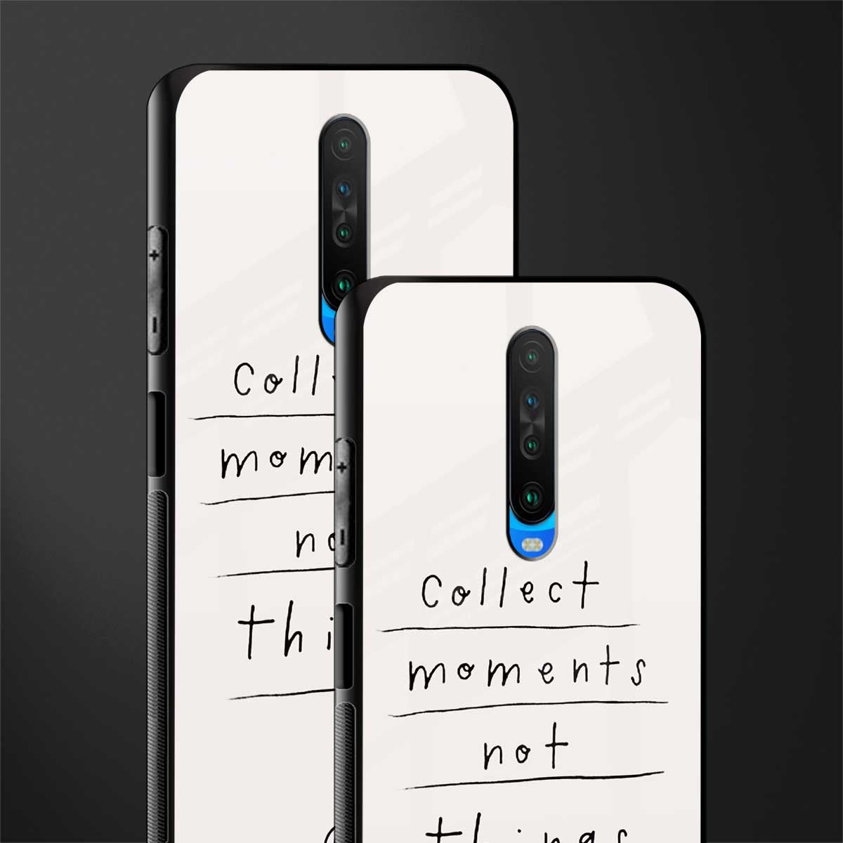 collect moments not things glass case for poco x2 image-2
