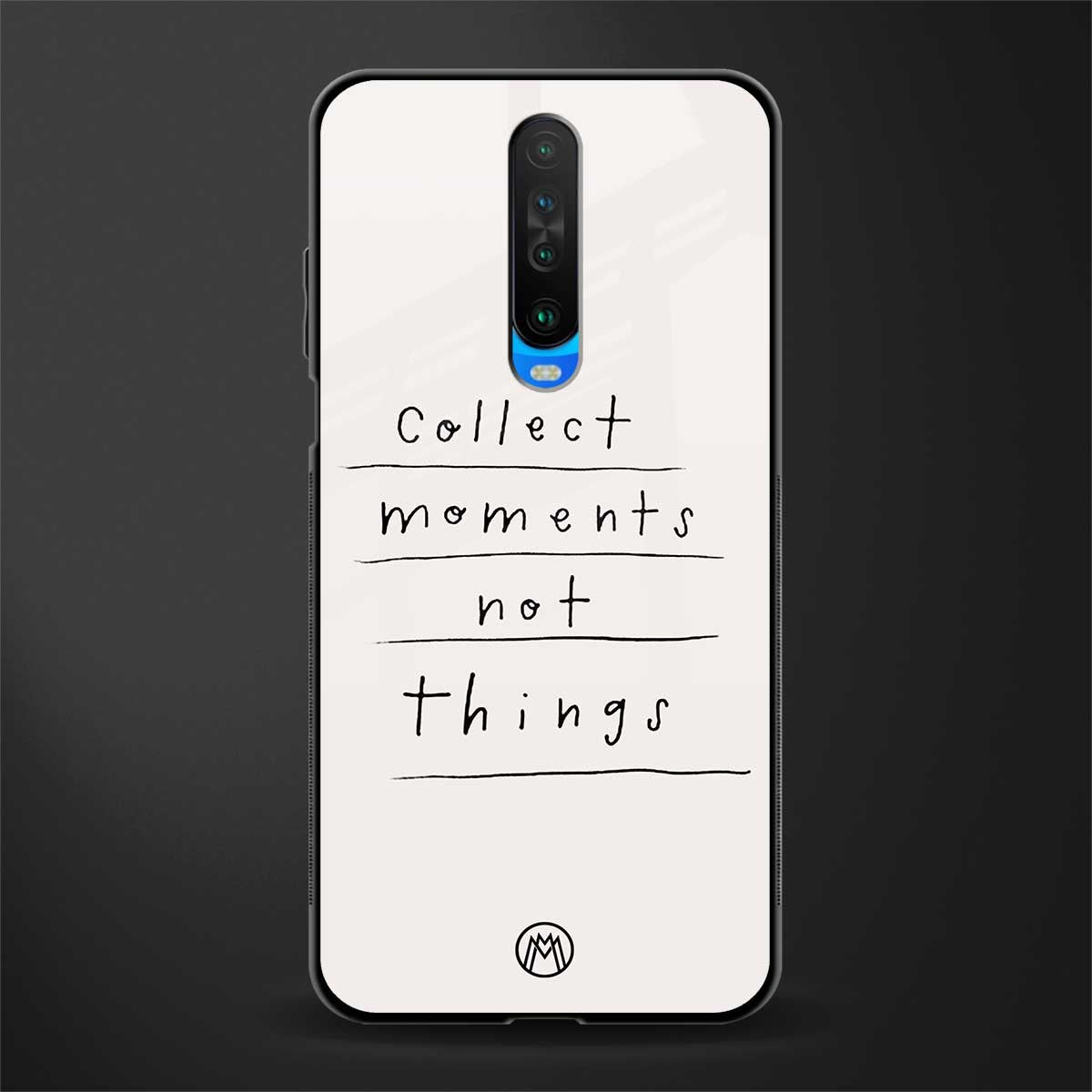 collect moments not things glass case for poco x2 image