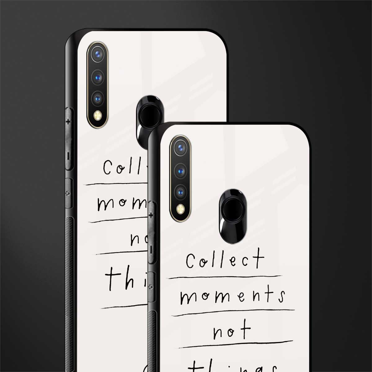 collect moments not things glass case for vivo y19 image-2