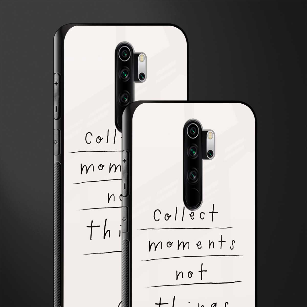 collect moments not things glass case for redmi note 8 pro image-2