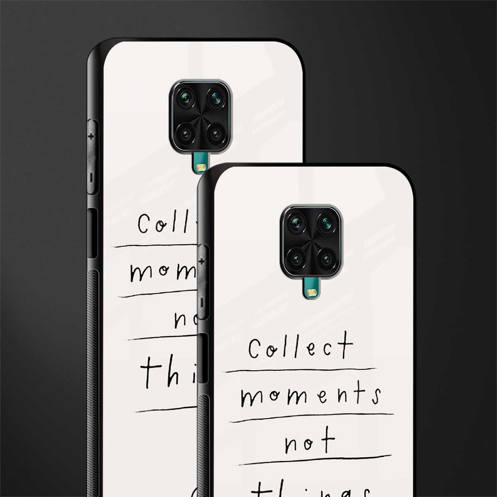 collect moments not things glass case for redmi note 9 pro image-2