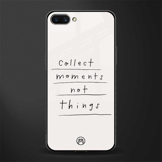 collect moments not things glass case for realme c1 image