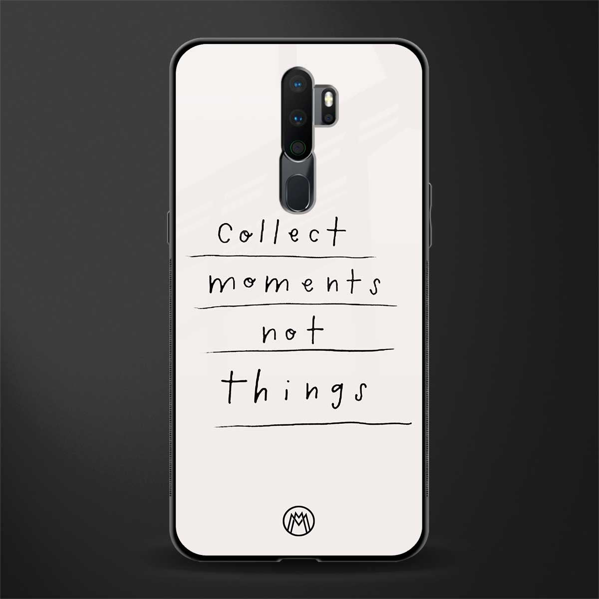 collect moments not things glass case for oppo a5 2020 image