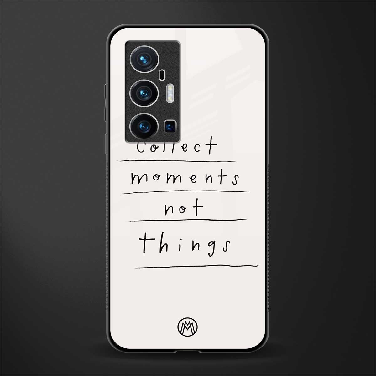 collect moments not things glass case for vivo x70 pro plus image