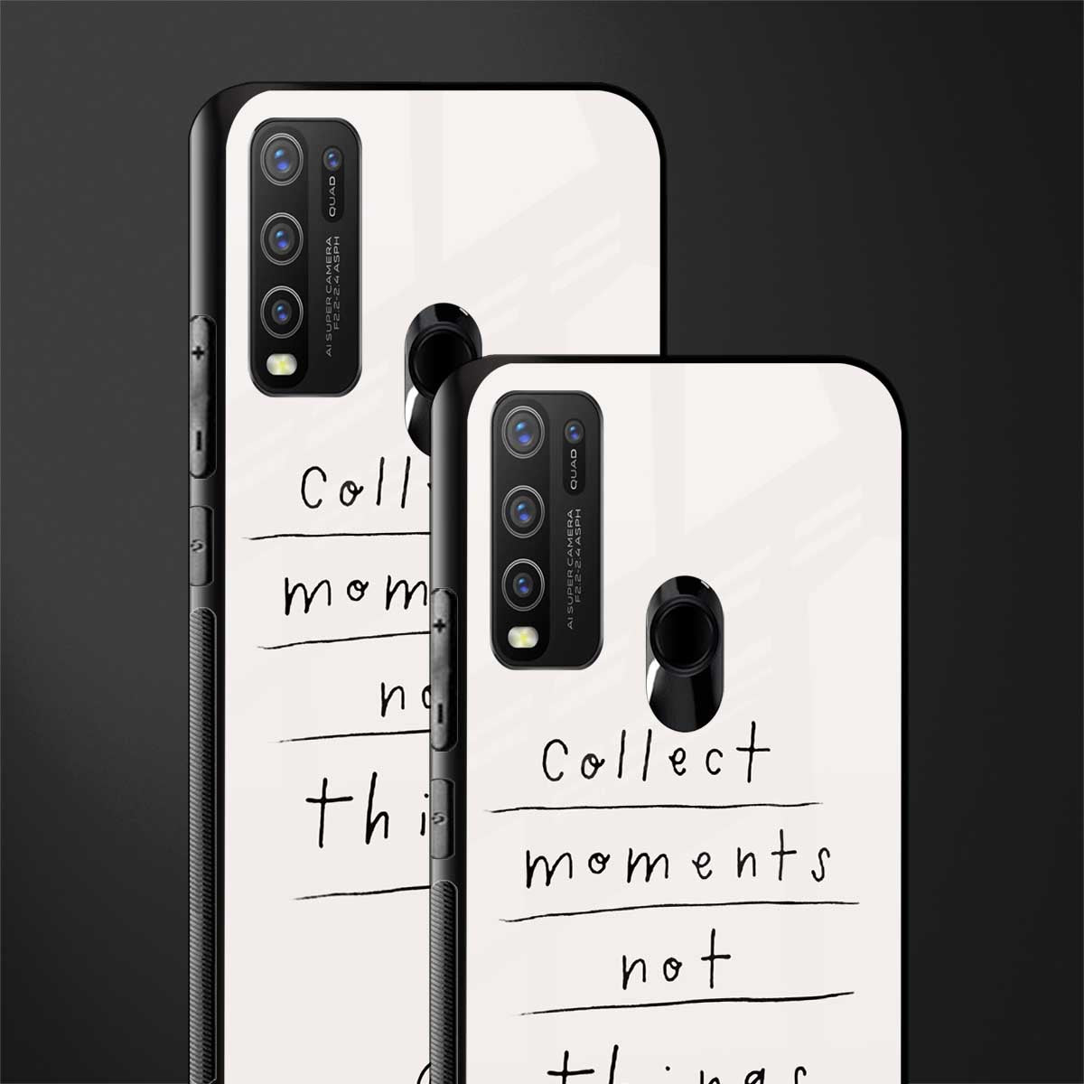 collect moments not things glass case for vivo y50 image-2