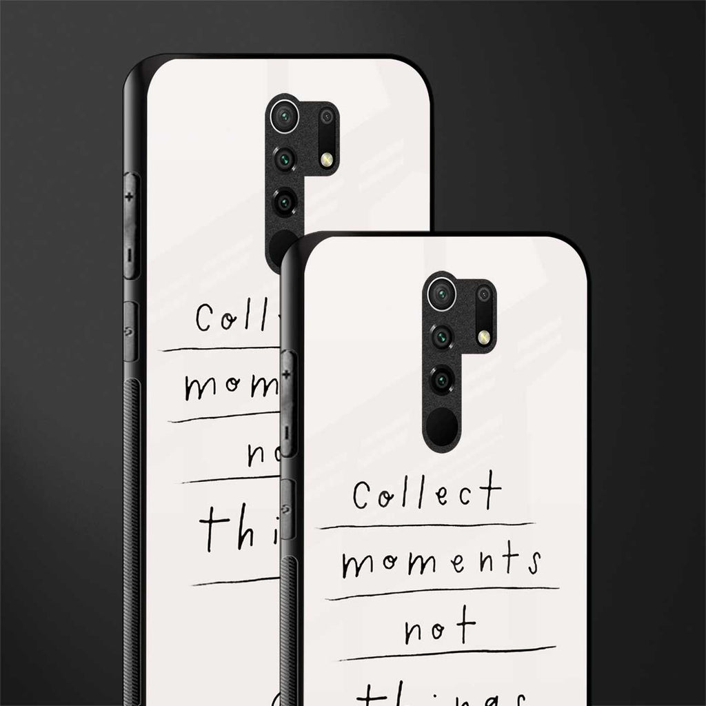 collect moments not things glass case for redmi 9 prime image-2