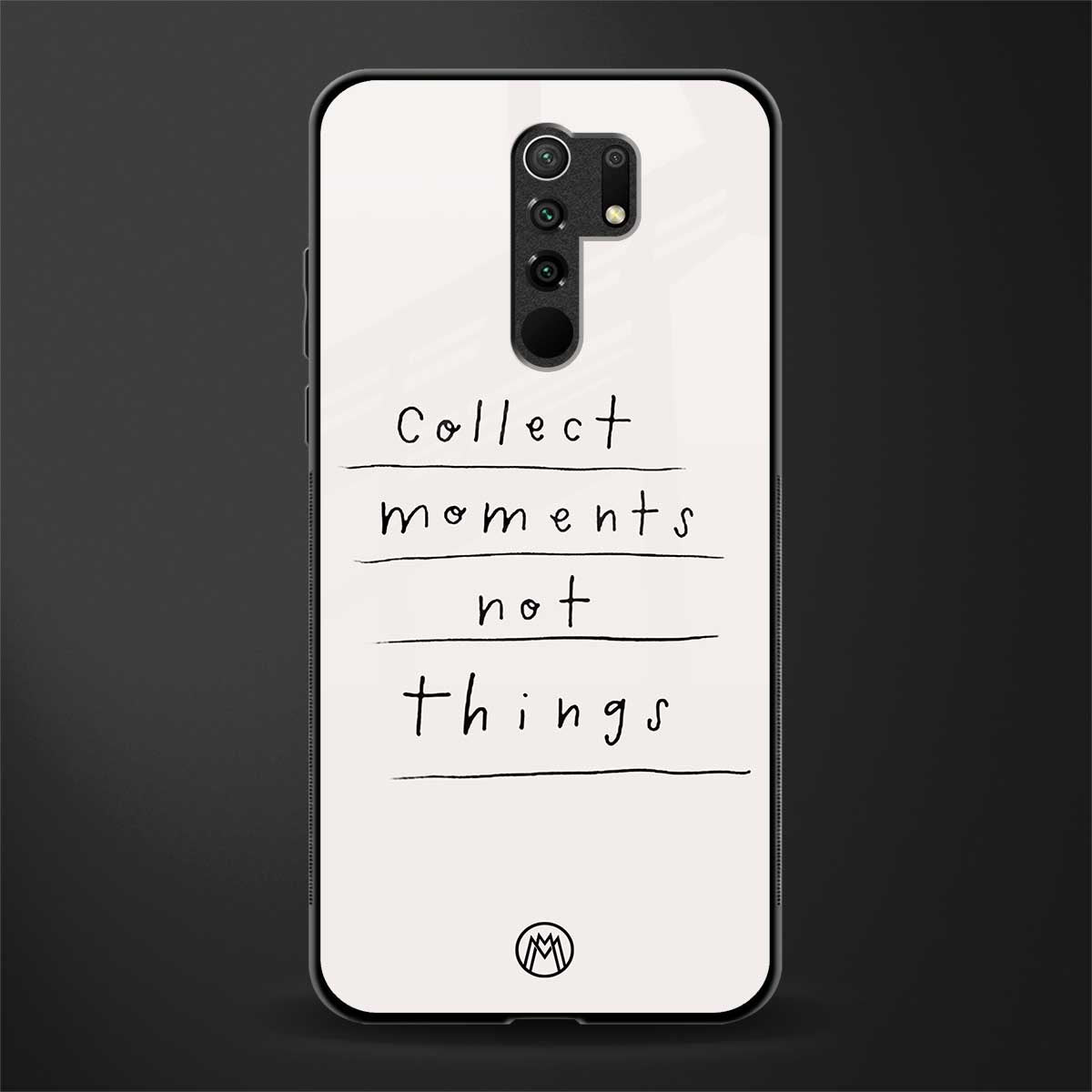 collect moments not things glass case for poco m2 image