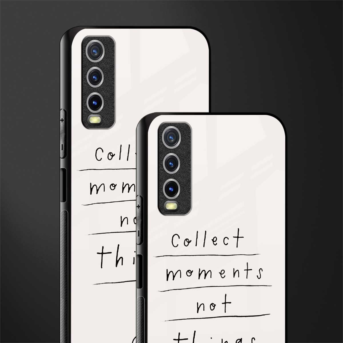 collect moments not things glass case for vivo y12s image-2