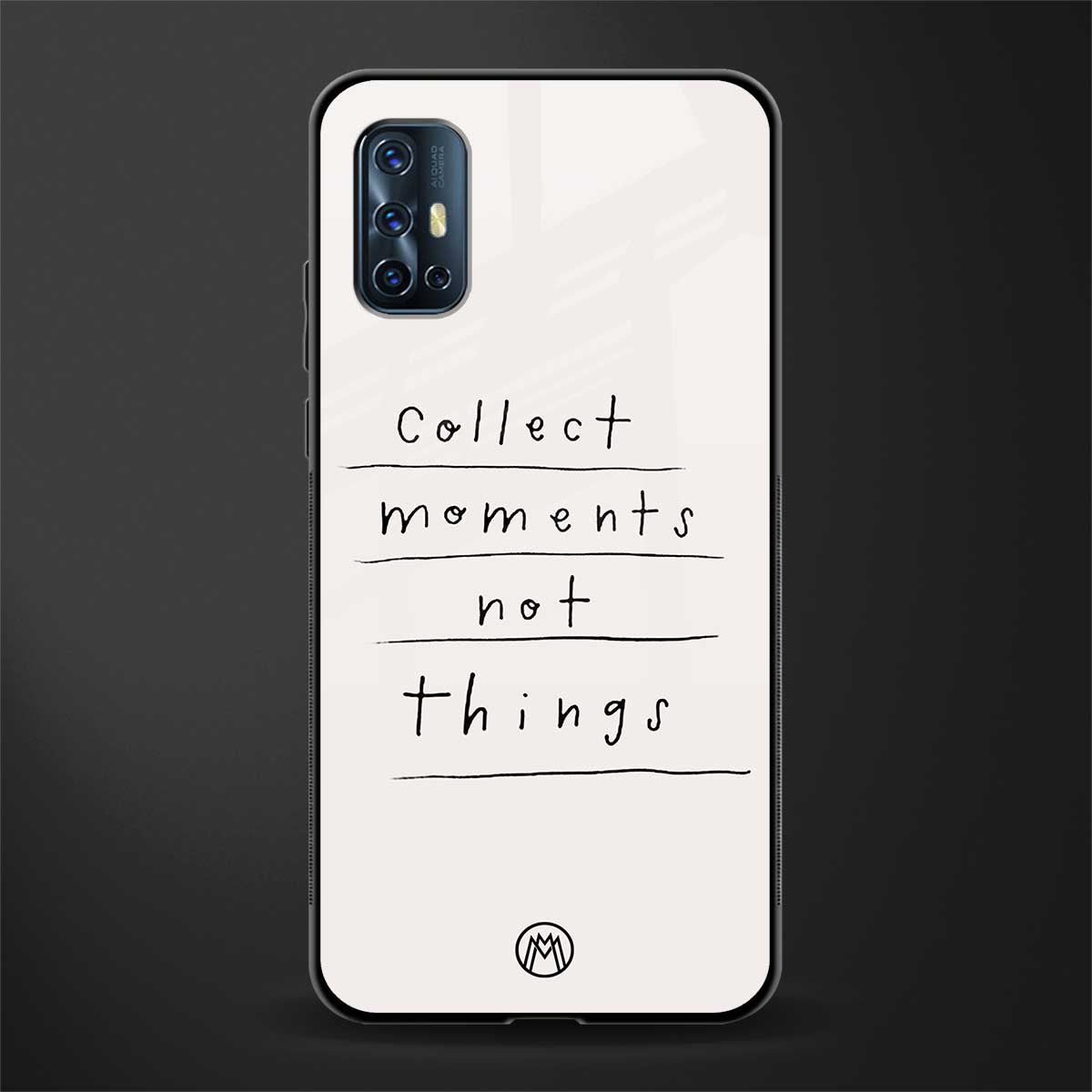 collect moments not things glass case for vivo v17 image