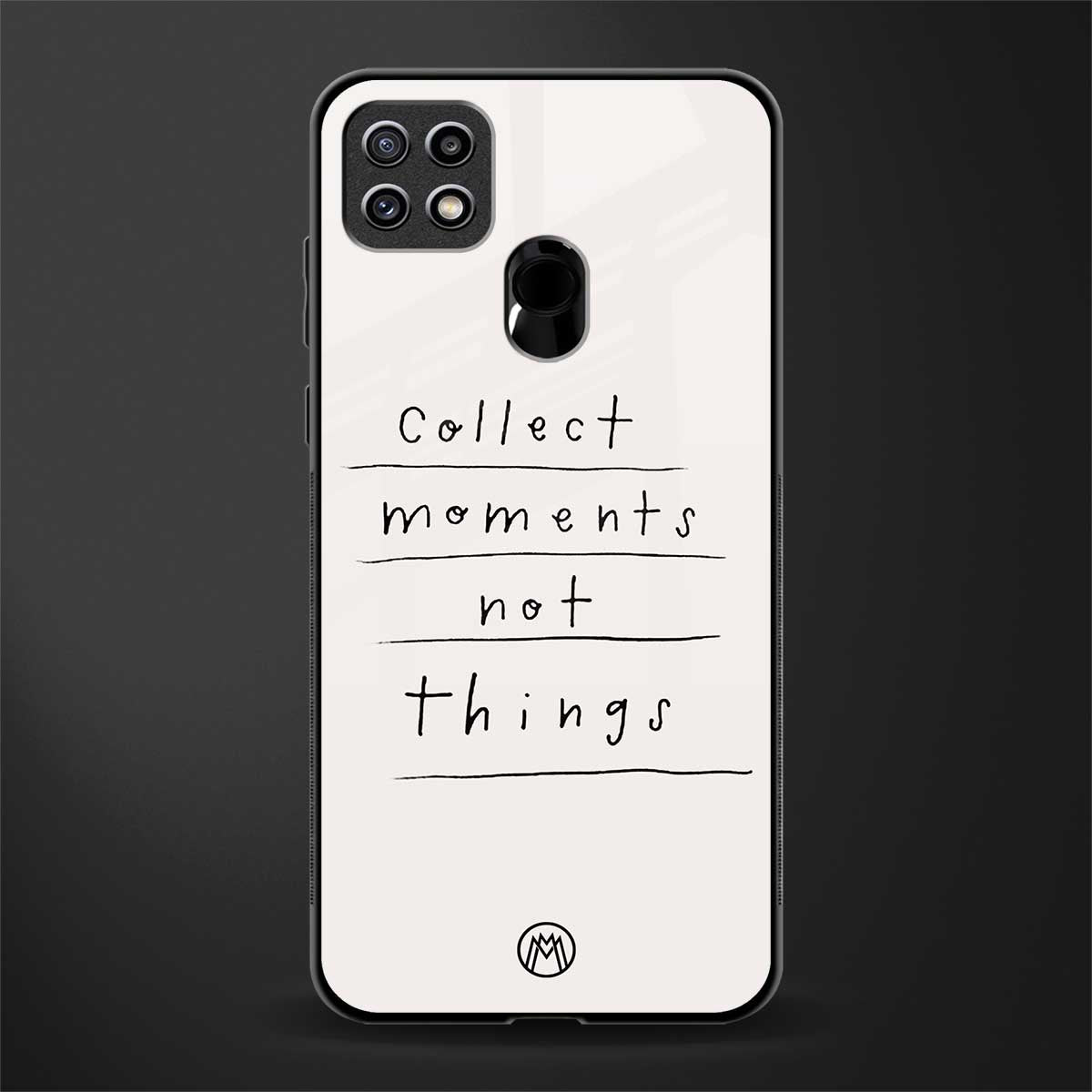 collect moments not things glass case for oppo a15s image