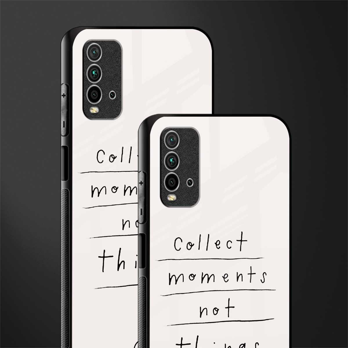 collect moments not things glass case for redmi 9 power image-2