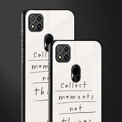 collect moments not things glass case for redmi 9 image-2