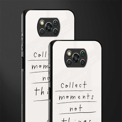 collect moments not things glass case for poco x3 image-2