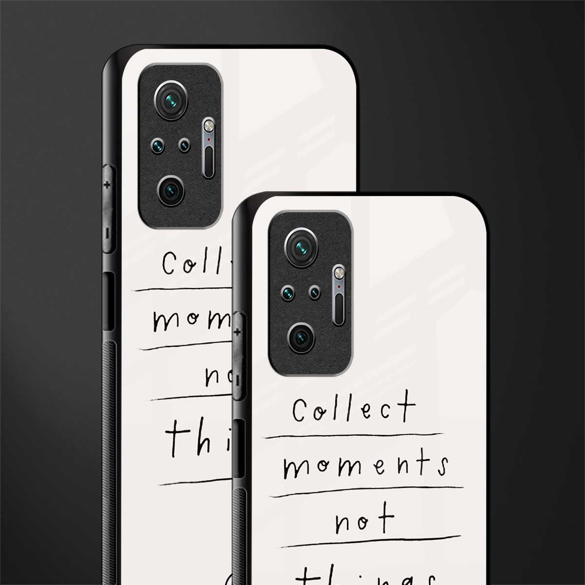 collect moments not things glass case for redmi note 10 pro max image-2