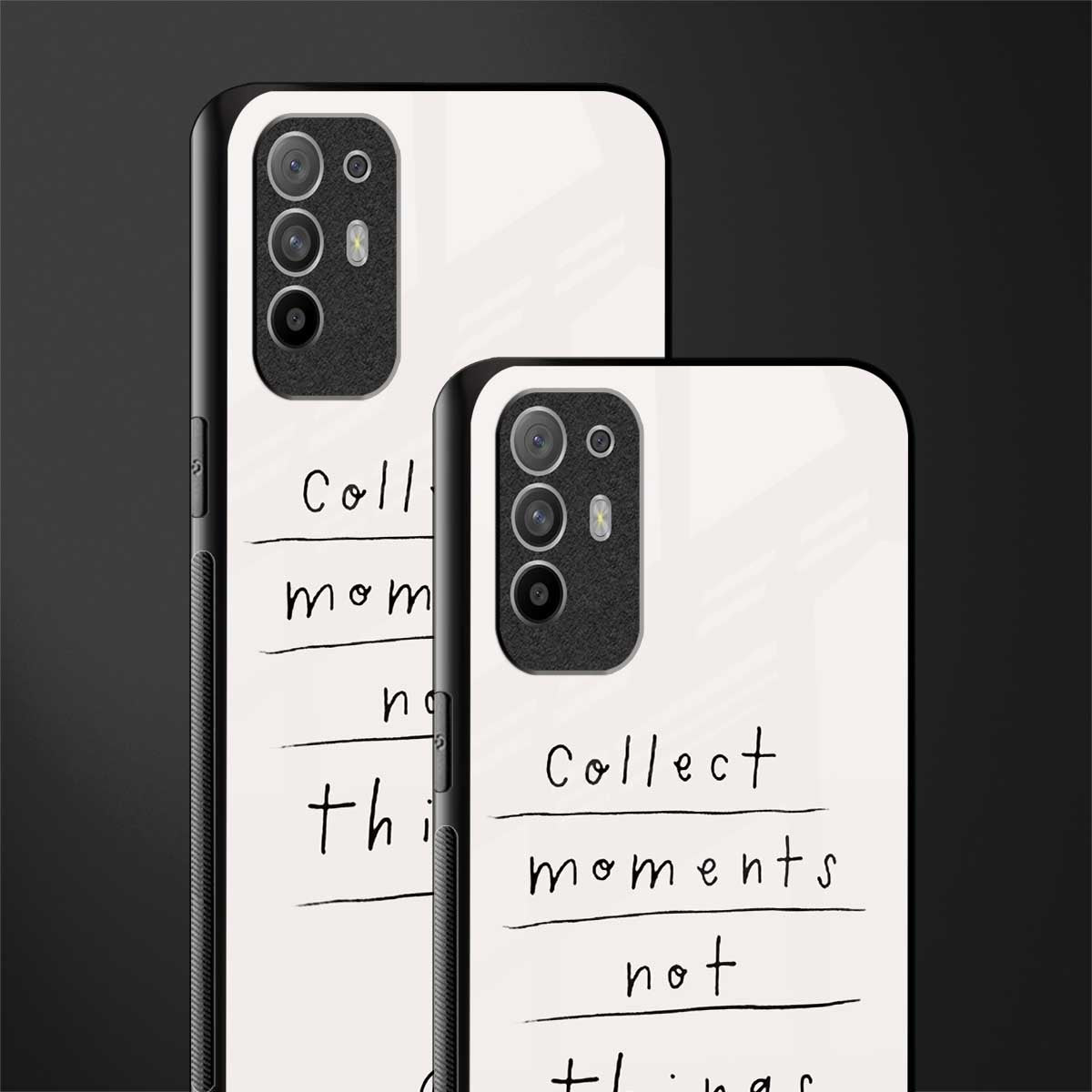 collect moments not things glass case for oppo f19 pro plus image-2