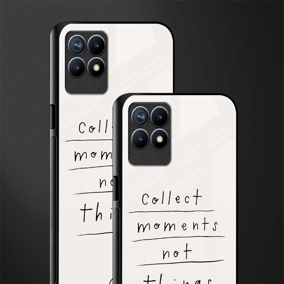 collect moments not things glass case for realme 8i image-2