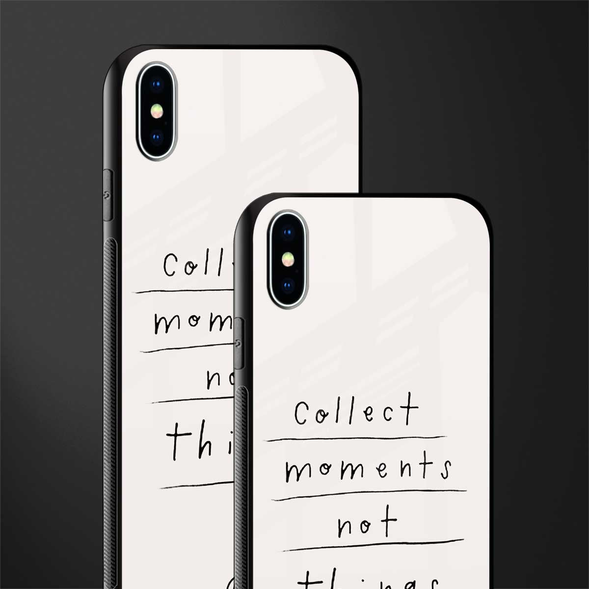 collect moments not things glass case for iphone xs max image-2