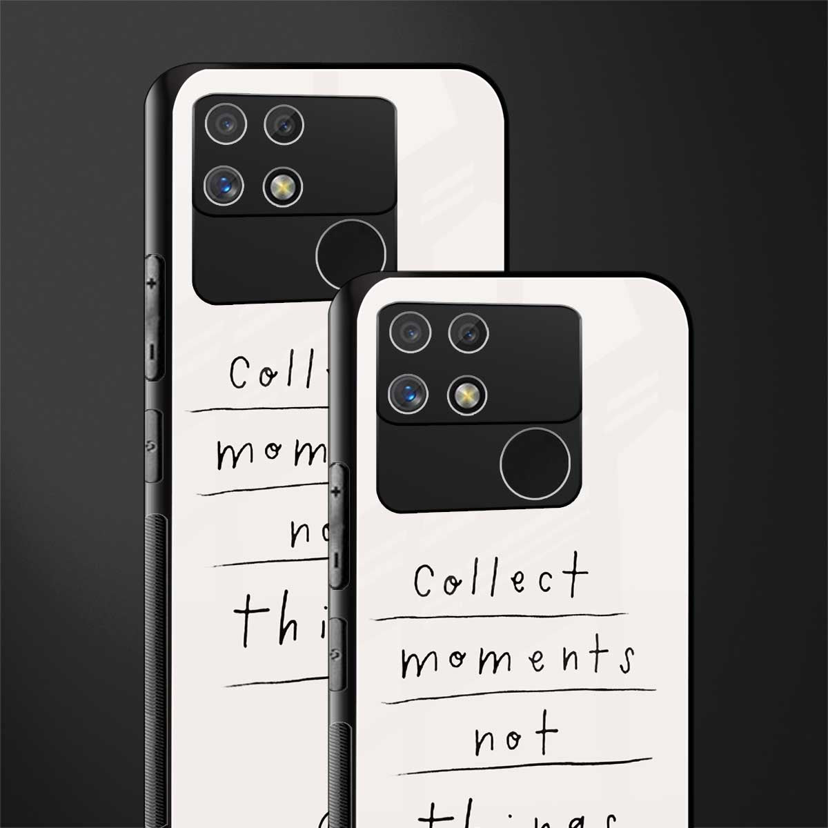 collect moments not things back phone cover | glass case for realme narzo 50a