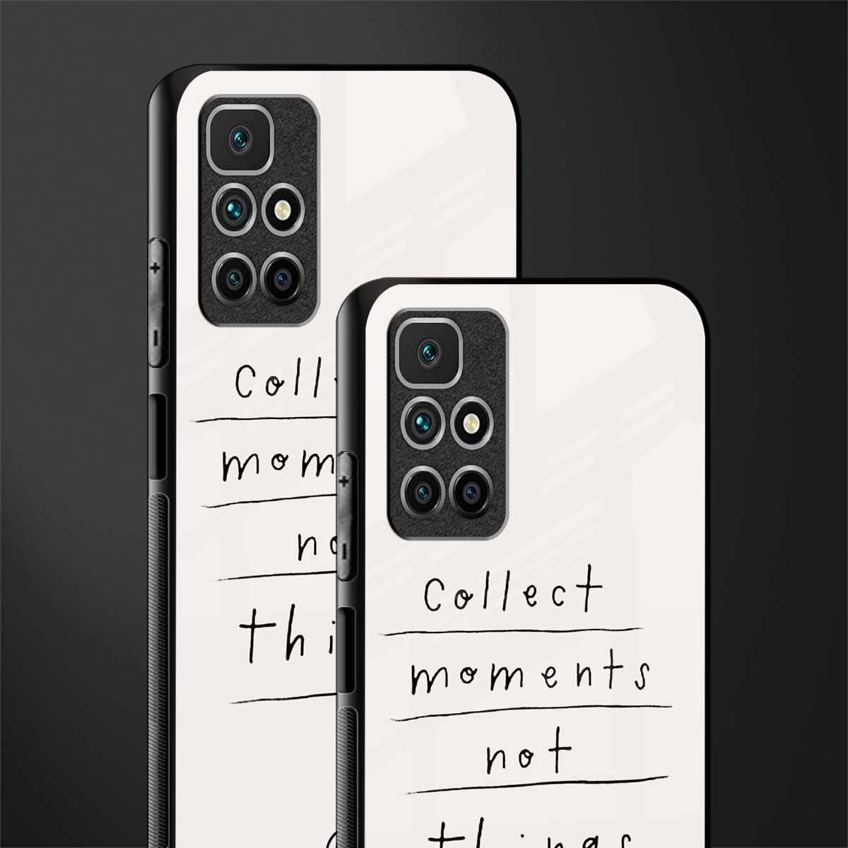 collect moments not things glass case for redmi 10 prime image-2