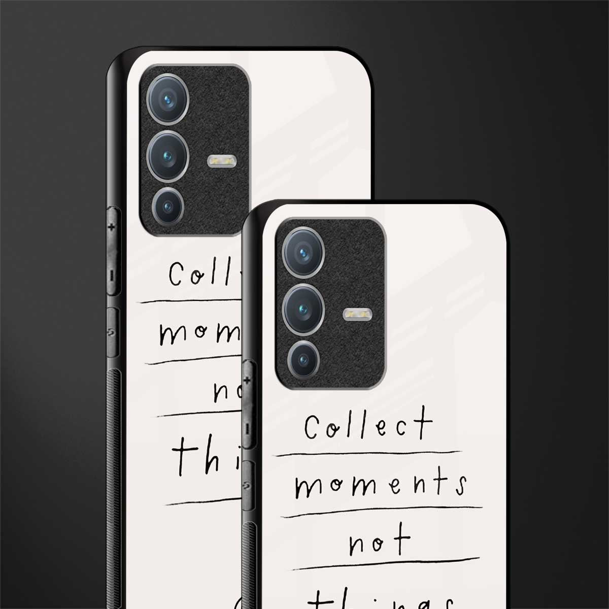 collect moments not things glass case for vivo v23 pro 5g image-2