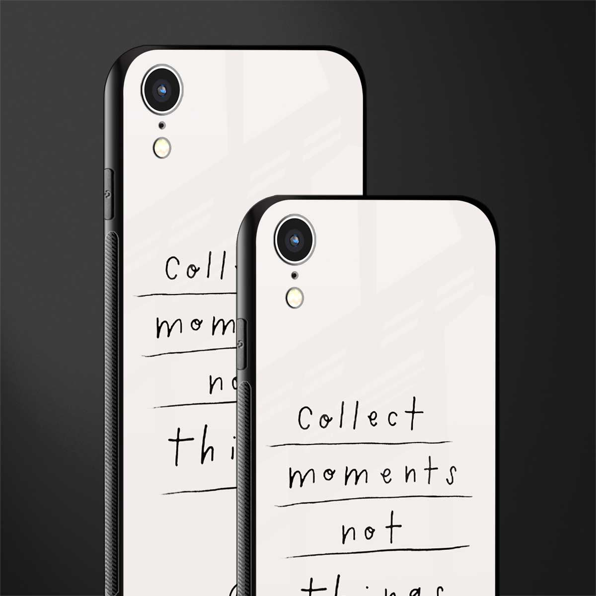 collect moments not things glass case for iphone xr image-2
