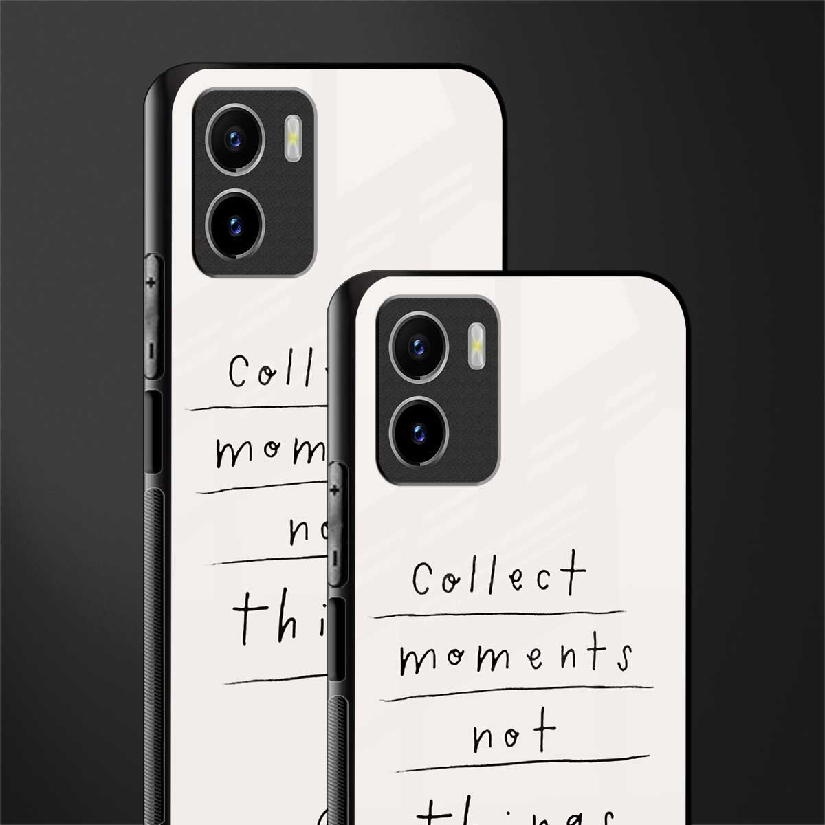 collect moments not things glass case for vivo y15s image-2