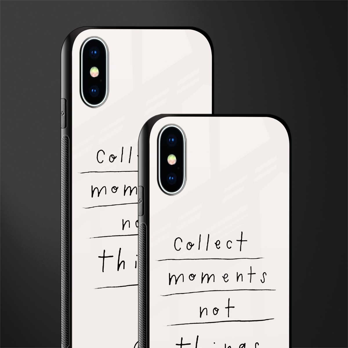 collect moments not things glass case for iphone xs image-2
