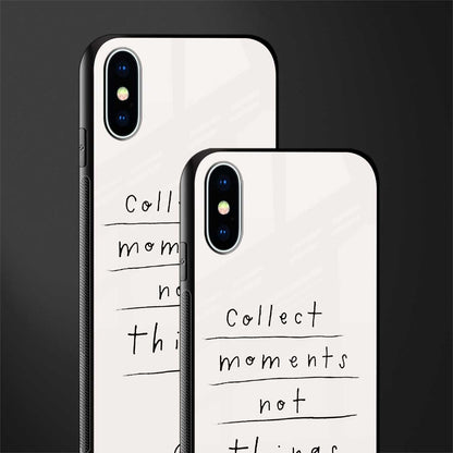 collect moments not things glass case for iphone xs image-2