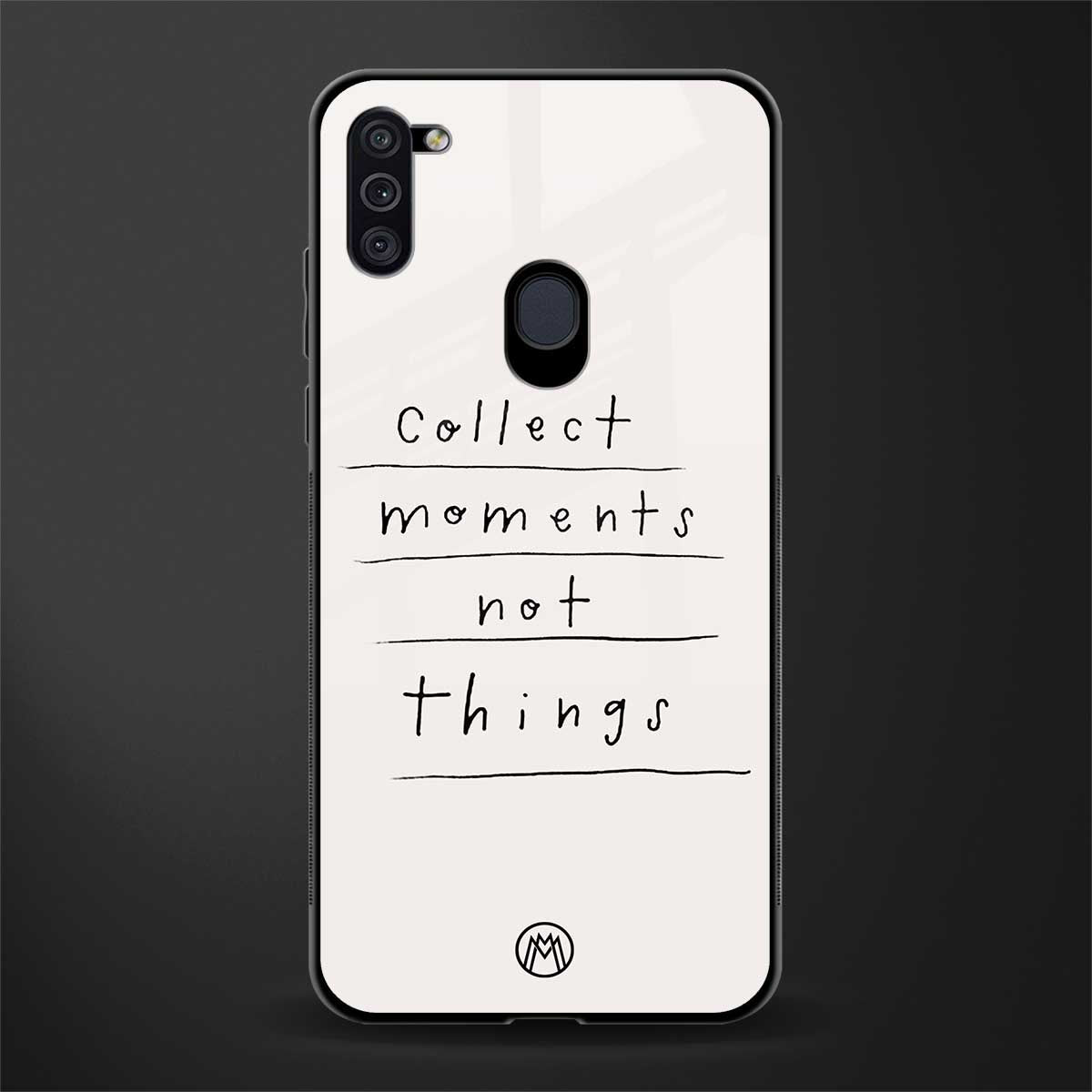collect moments not things glass case for samsung a11 image