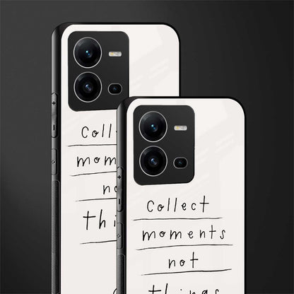 collect moments not things back phone cover | glass case for vivo v25-5g