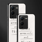 collect moments not things back phone cover | glass case for vivo v25 pro 5g