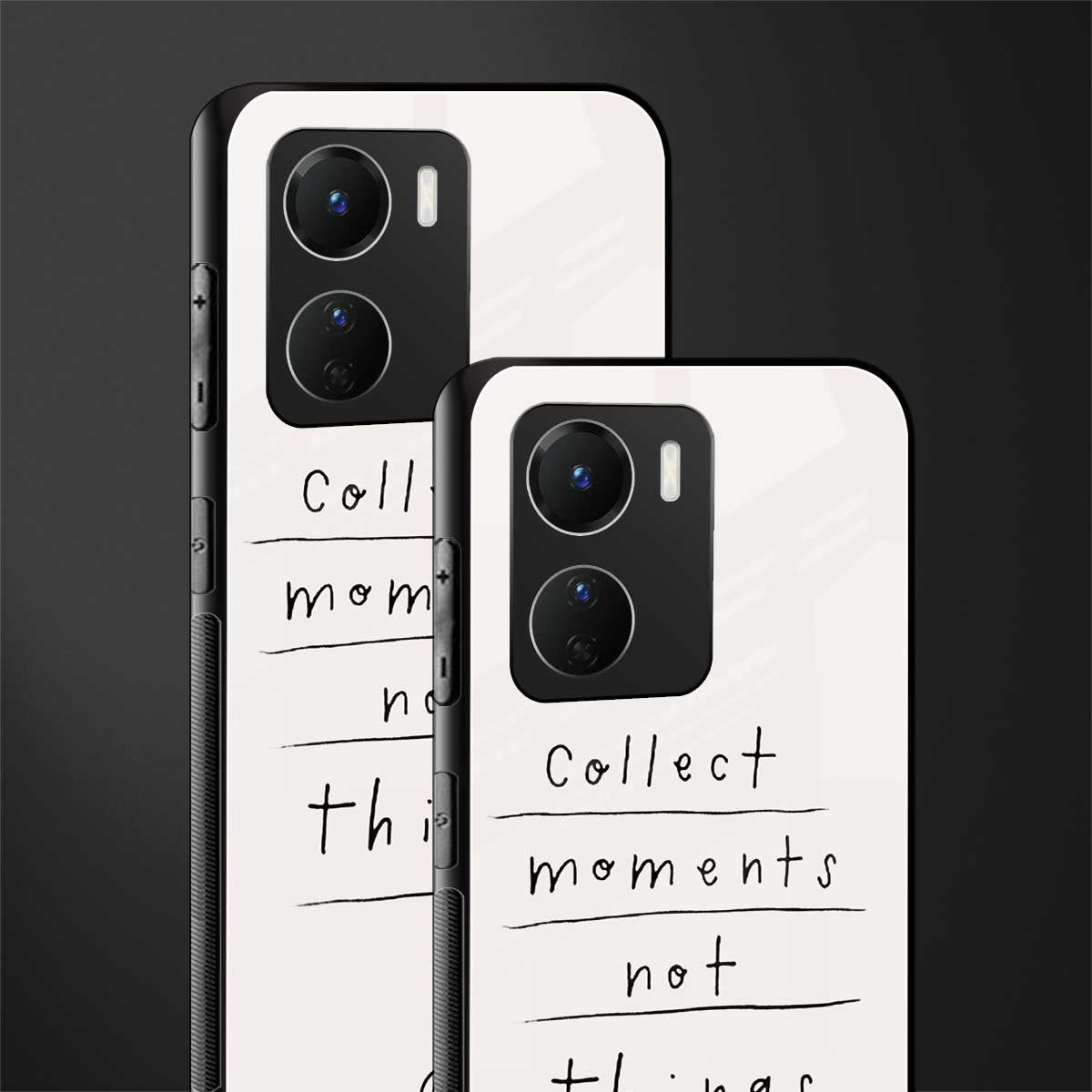 collect moments not things back phone cover | glass case for vivo y16