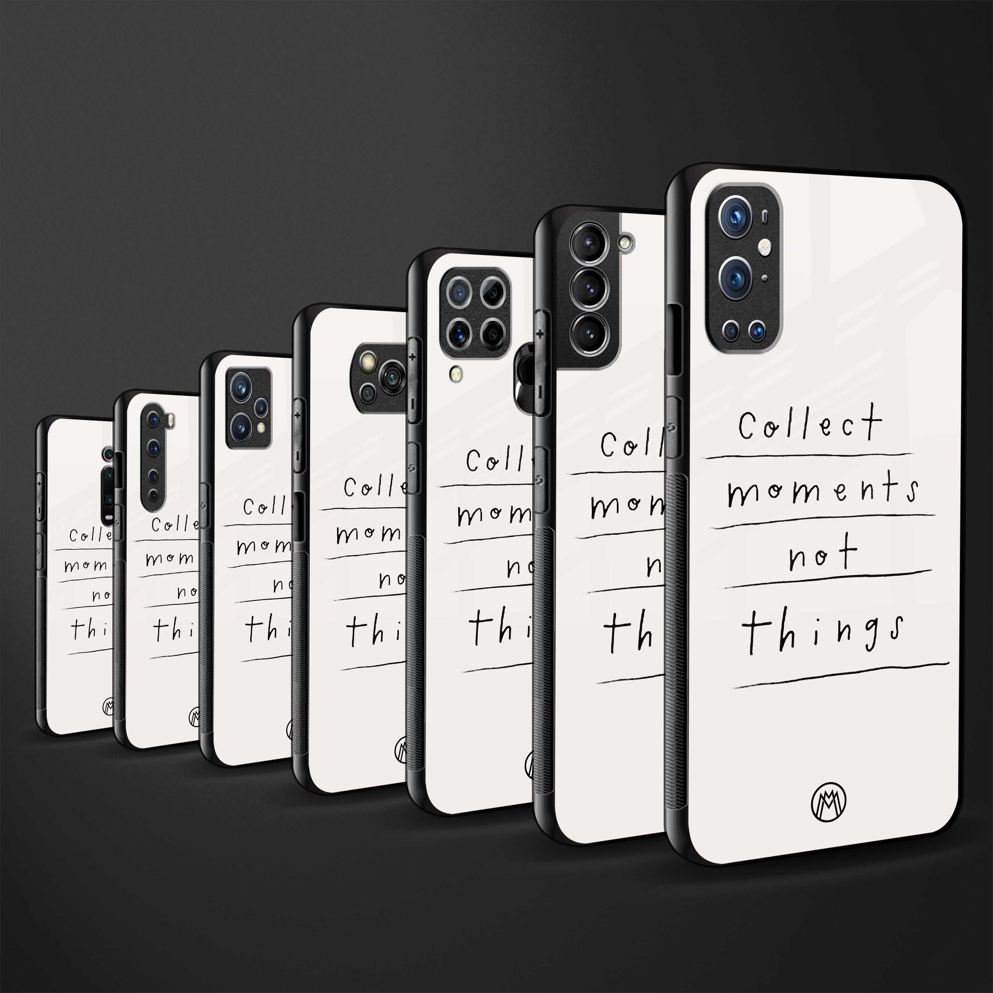 collect moments not things glass case for redmi 9i image-3