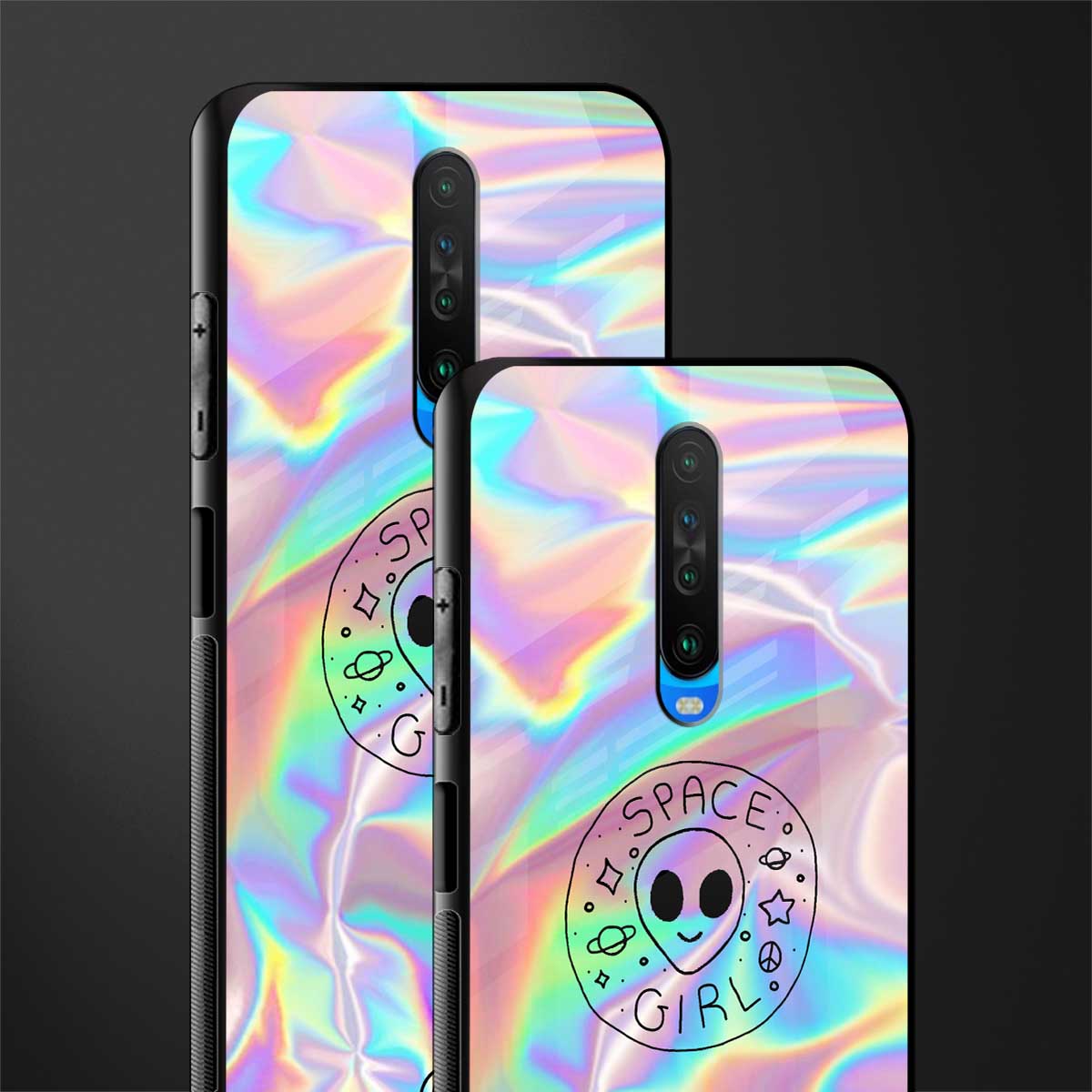 colorful alien glass case for poco x2 image-2