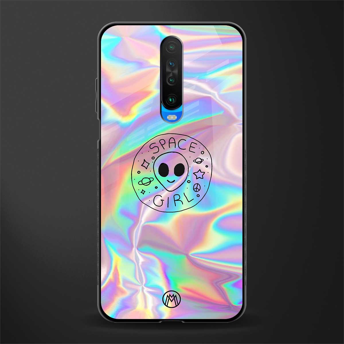 colorful alien glass case for poco x2 image