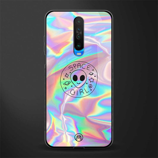 colorful alien glass case for poco x2 image