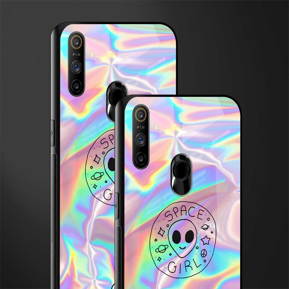 colorful alien glass case for realme narzo 20a image-2