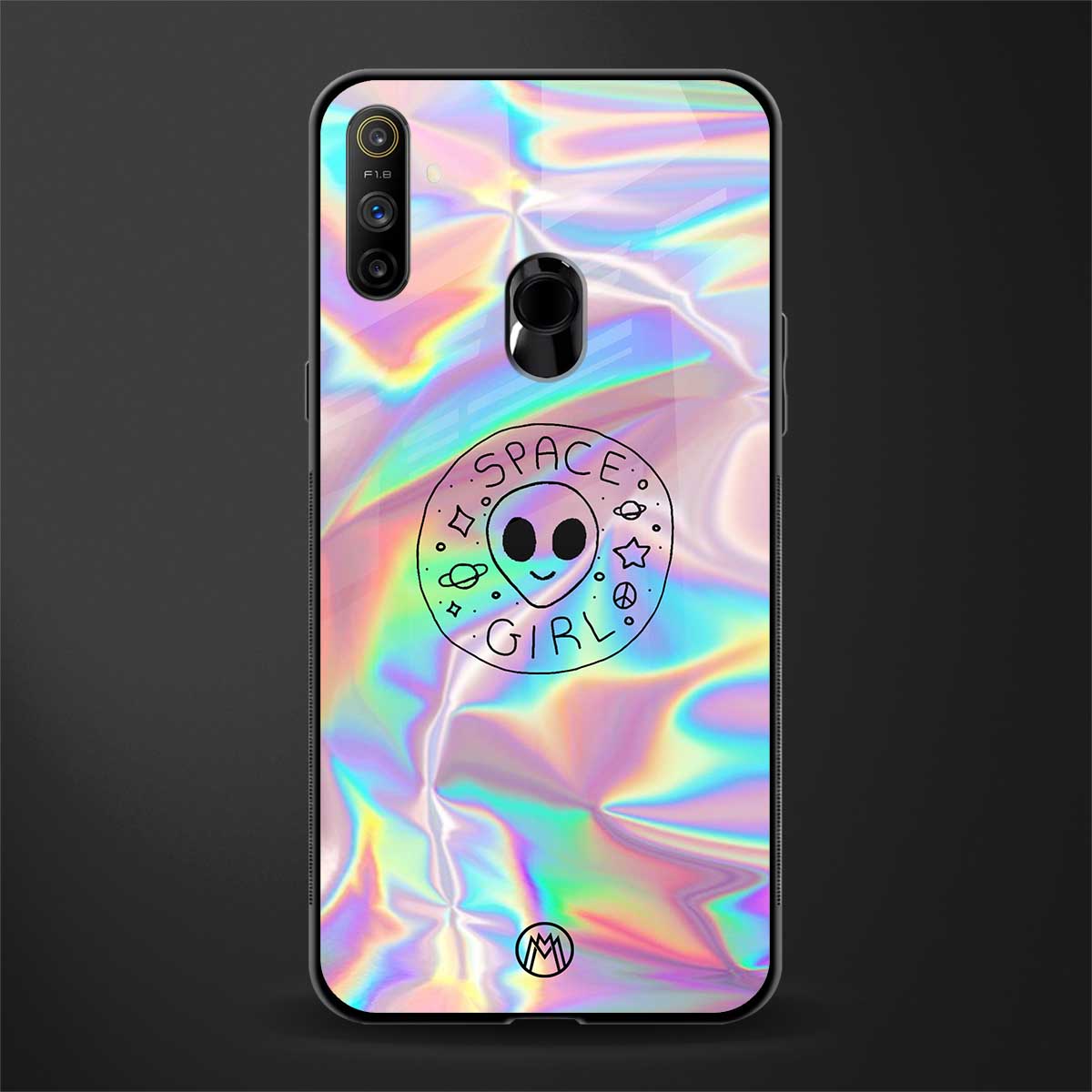colorful alien glass case for realme narzo 20a image